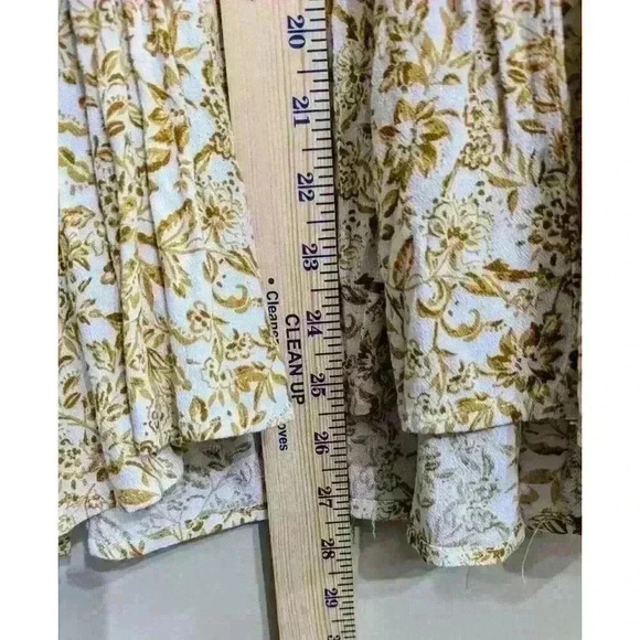 Free People Talk About It Tunic Boho Top Sz XS OB908667 Ivory Gold Boho Crochet - Picture 6 of 10